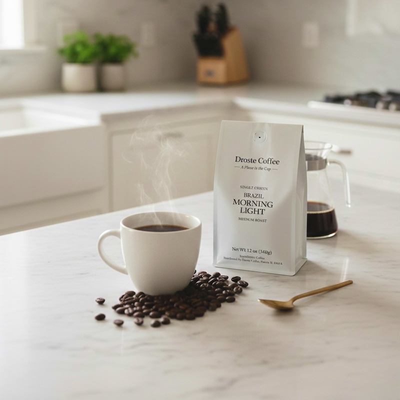 Droste Coffee Bag in Kitchen